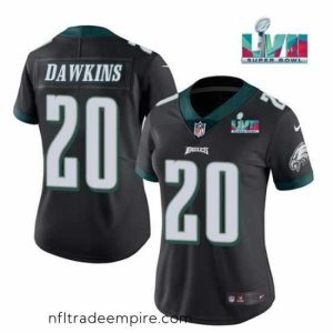 Stunning Philadelphia Eagles 20 Brian Dawkins Black Super Bowl LVII PatchVapor Untouchable Limited Stitched Football Jersey