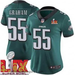 Delightful Philadelphia Eagles Brandon Graham #55 Green 2024 2025 Super Bowl LIX F.U.S.E Stitched NFL Jersey