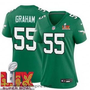Delightful Philadelphia Eagles Brandon Graham #55 Kelly Green 2024 2025 Super Bowl LIX F.U.S.E Stitched NFL Jersey
