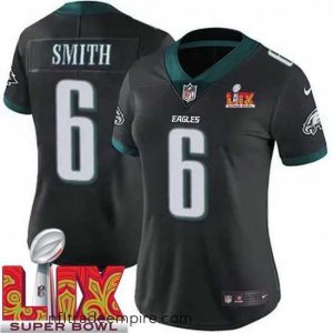 Exquisite Philadelphia Eagles DeVonta Smith #6 Black 2024 2025 Super Bowl LIX F.U.S.E Stitched NFL Jersey