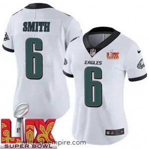 Charming Philadelphia Eagles DeVonta Smith #6 White 2024 2025 Super Bowl LIX F.U.S.E Stitched NFL Jersey