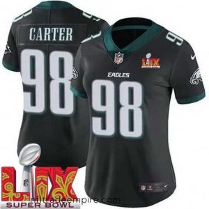 Enchanting Philadelphia Eagles Jalen Carter #98 Black 2024 2025 Super Bowl LIX F.U.S.E Stitched NFL Jersey