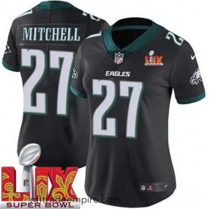 Delightful Philadelphia Eagles Quinyon Mitchell #27 Black 2024 2025 Super Bowl LIX F.U.S.E Stitched NFL Jersey