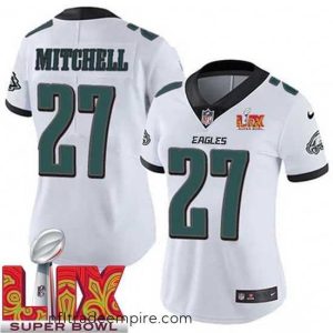 Alluring Philadelphia Eagles Quinyon Mitchell #27 White 2024 2025 Super Bowl LIX F.U.S.E Stitched NFL Jersey