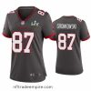 Alluring Rob Gronkowski Buccaneers Pewter Super Bowl Lv Game Jersey