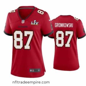 Alluring Rob Gronkowski Buccaneers Red Super Bowl Lv Game Jersey