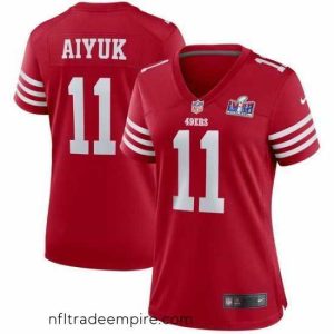 Charming San Francisco 49ers 11 Brandon Aiyuk Red 2023 F.U.S.E  Vapor Limited Stitched Football 2024 Super Bowl LVIII Jersey