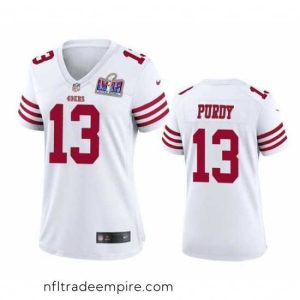 Stunning San Francisco 49ers 13 Brock Purdy White 2023 F.U.S.E  Vapor Untouchable Limited Stitched Football 2024 Super Bowl LVIII Jersey