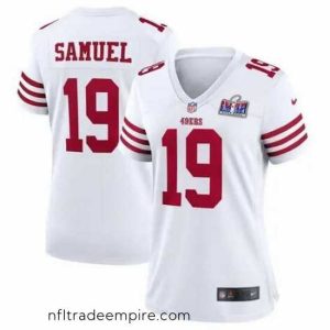Superb San Francisco 49ers 19 Deebo Samuel White 2023 F.U.S.E   Vapor Untouchable Limited Stitched Football 2024 Super Bowl LVIII Jersey