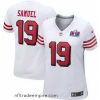 Alluring San Francisco 49ers 19 Deebo Samuel White Throwback 2023 F.U.S.E   Vapor Untouchable Limited Stitched Football 2024 Super Bowl LVIII Jersey