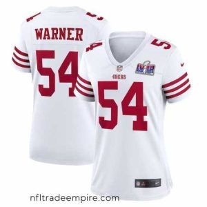 Magnificent San Francisco 49ers 54 Fred Warner White 2023 F.U.S.E  Vapor Untouchable Limited Stitched Football 2024 Super Bowl LVIII Jersey