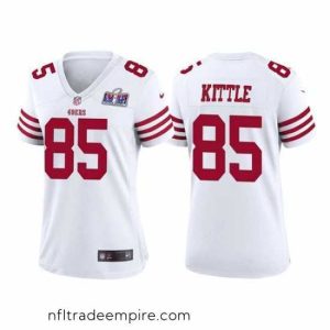 Stunning San Francisco 49ers 85 George Kittle White 2023 F.U.S.E  Vapor Untouchable Limited Stitched Football 2024 Super Bowl LVIII Jersey