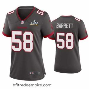 Alluring Shaquil Barrett Buccaneers Pewter Super Bowl Lv Game Jersey