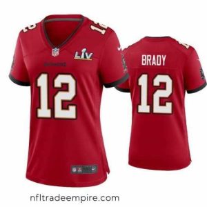 Delightful Tom Brady Buccaneers Red Super Bowl Lv Game Jersey