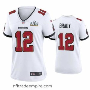 Stunning Tom Brady Buccaneers White Super Bowl Lv Game Jersey