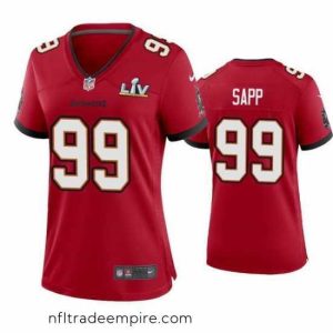 Charming Warren Sapp Buccaneers Red Super Bowl Lv Game Jersey