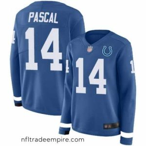 Irresistible Zach Pascal Limited Jersey 14 Football Indianapolis Colts Blue Therma Lon