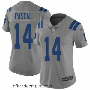 Gorgeous Zach Pascal Limited Jersey 14 Football Indianapolis Colts Gray Inverted L