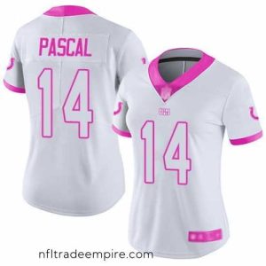 Enchanting Zach Pascal Limited Jersey 14 Football Indianapolis Colts White Pink Rush