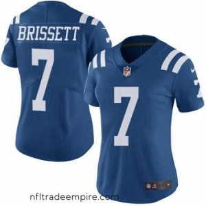 Charming Womens Nike Colts #7 Jacoby Brissett Royal Blue  Stitched NFL Limited Rush Jersey