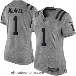 Enchanting Womens Nike Indianapolis Colts 1 Pat McAfee Limited Gray Gridiron NFL Jersey