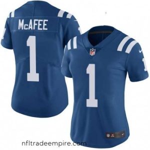 Magnificent Womens Nike Indianapolis Colts 1 Pat McAfee Royal Blue Team Color Vapor Untouchable Limited Player NFL Jersey