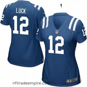 Gorgeous Womens Nike Indianapolis Colts 12 Andrew Luck Game Royal Blue Team Color NFL Jersey