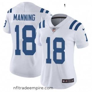 Alluring Womens Nike Indianapolis Colts 18 Peyton Manning Elite White NFL Jersey