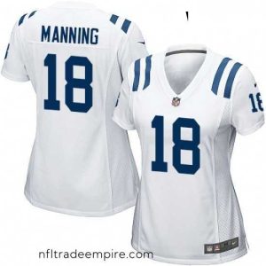 Exquisite Womens Nike Indianapolis Colts 18 Peyton Manning Game White NFL Jersey