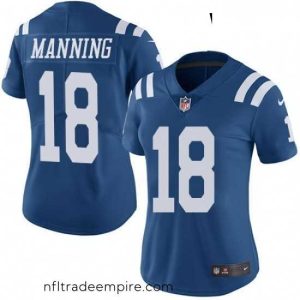 Alluring Womens Nike Indianapolis Colts 18 Peyton Manning Limited Royal Blue Rush Vapor Untouchable NFL Jersey