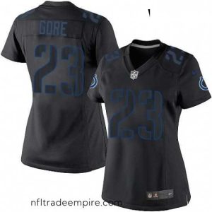 Alluring Womens Nike Indianapolis Colts 23 Frank Gore Limited Black Impact NFL Jersey