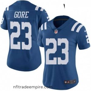 Superb Womens Nike Indianapolis Colts 23 Frank Gore Limited Royal Blue Rush Vapor Untouchable NFL Jersey