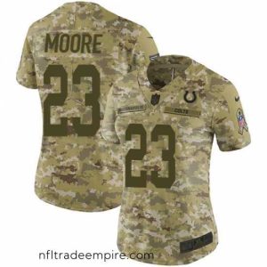 Alluring Women's Nike Indianapolis Colts #23 Kenny Moore Limited Camo 2018 Salute to Service NFL Jerse