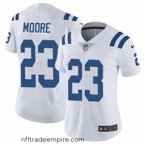 Charming Women's Nike Indianapolis Colts #23 Kenny Moore White Vapor Untouchable Limited Player NFL Jersey