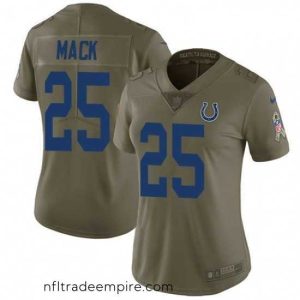 Delightful Womens Nike Indianapolis Colts 25 Marlon Mack Limited Olive 2017 Salute to Service NFL Jersey