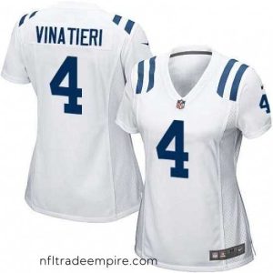 Superb Womens Nike Indianapolis Colts 4 Adam Vinatieri Game White NFL Jersey