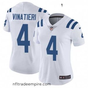 Enchanting Womens Nike Indianapolis Colts 4 Adam Vinatieri White Vapor Untouchable Limited Player NFL Jersey