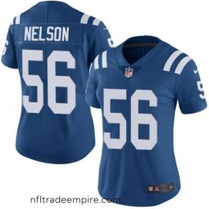 Charming Womens Nike Indianapolis Colts 56 Quenton Nelson Royal Blue Team Color Vapor Untouchable Elite Player NFL Jersey