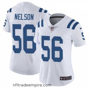 Gorgeous Womens Nike Indianapolis Colts 56 Quenton Nelson White Vapor Untouchable Elite Player NFL Jersey