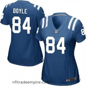 Superb Womens Nike Indianapolis Colts 84 Jack Doyle Game Royal Blue Team Color NFL Jersey