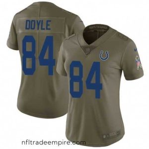 Magnificent Womens Nike Indianapolis Colts 84 Jack Doyle Limited Olive 2017 Salute to Service NFL Jersey