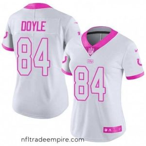 Magnificent Womens Nike Indianapolis Colts 84 Jack Doyle Limited WhitePink Rush Fashion NFL Jersey