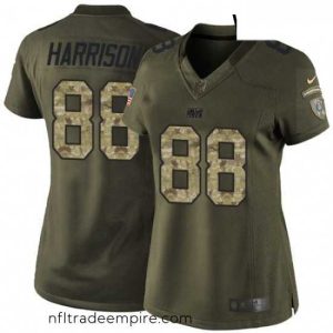Alluring Womens Nike Indianapolis Colts 88 Marvin Harrison Elite Green Salute to Service NFL Jersey