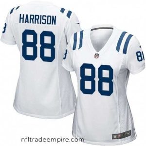 Stunning Womens Nike Indianapolis Colts 88 Marvin Harrison Game White NFL Jersey