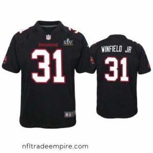 Charming Antoine Winfield Jr. Buccaneers Black Super Bowl Lv Game Fashion Jersey