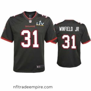 Exquisite Antoine Winfield Jr. Buccaneers Pewter Super Bowl Lv Game Jersey
