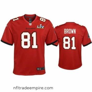 Alluring Antonio Brown Buccaneers Red Super Bowl Lv Game Jersey