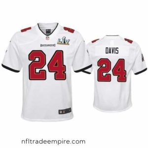 Gorgeous Carlton Davis Buccaneers White Super Bowl Lv Game Jersey