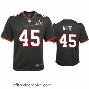 Superb Devin White Buccaneers Pewter Super Bowl Lv Game Jersey