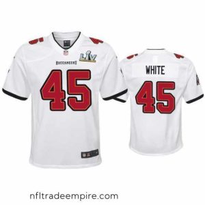 Gorgeous Devin White Buccaneers White Super Bowl Lv Game Jersey